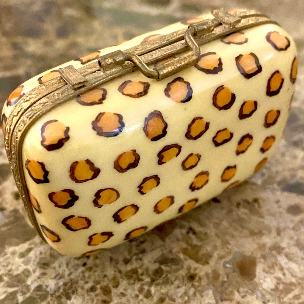 Limoges Hand Painted Pillbox Limoges Trinket